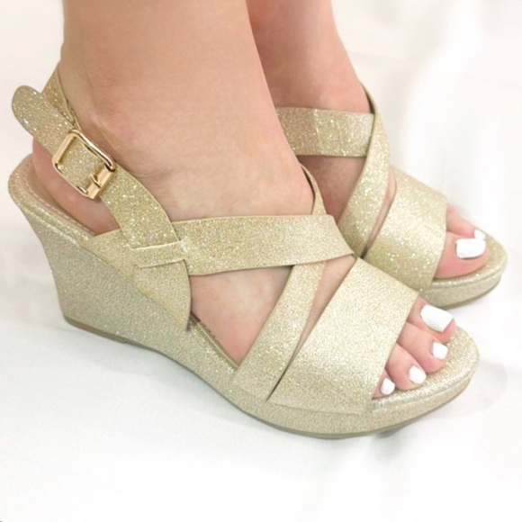 Shoes - Women’s Gold Platform Sandal